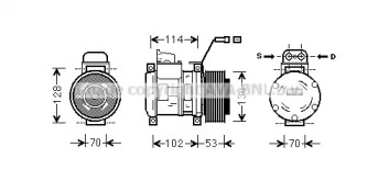 AVA QUALITY COOLING msak583 -  Компрессор, кондиционер
